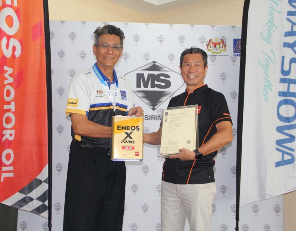 ENEOS engine oil officially certified by SIRIM, ensuring genuine quality and consumer protection in Malaysia